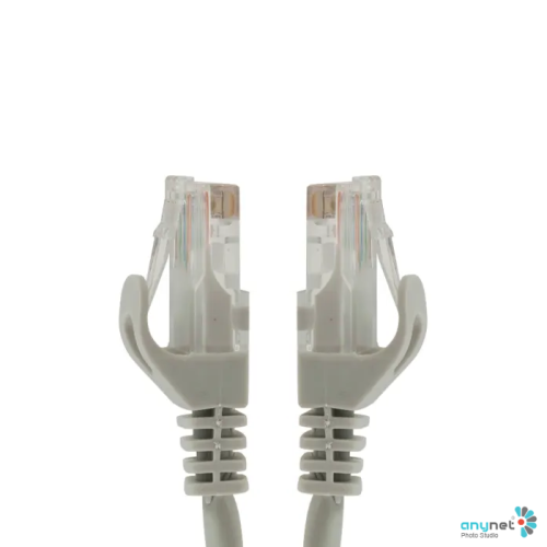 پچ کورد مسی شبکه Cat 6 UTP تست فلوک 1 متری خاکستری